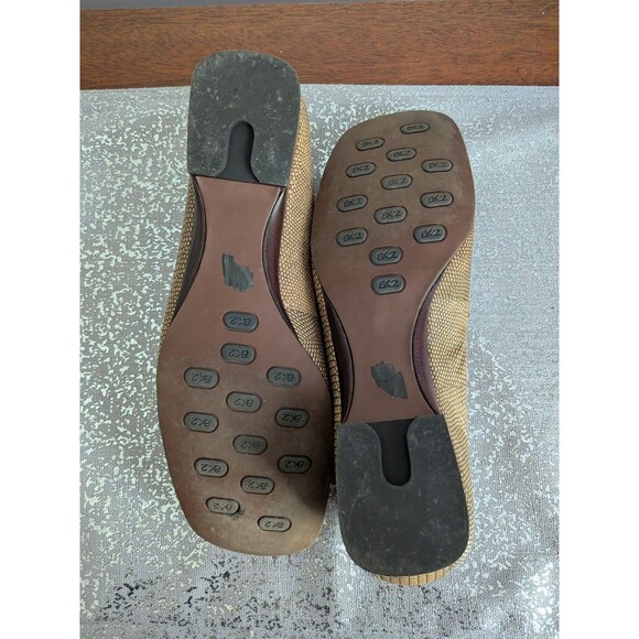 Anne Klein Shoes Womens 7.5 Tan Leather Snake Skin Python Loafers Light Academia - Picture 9 of 9